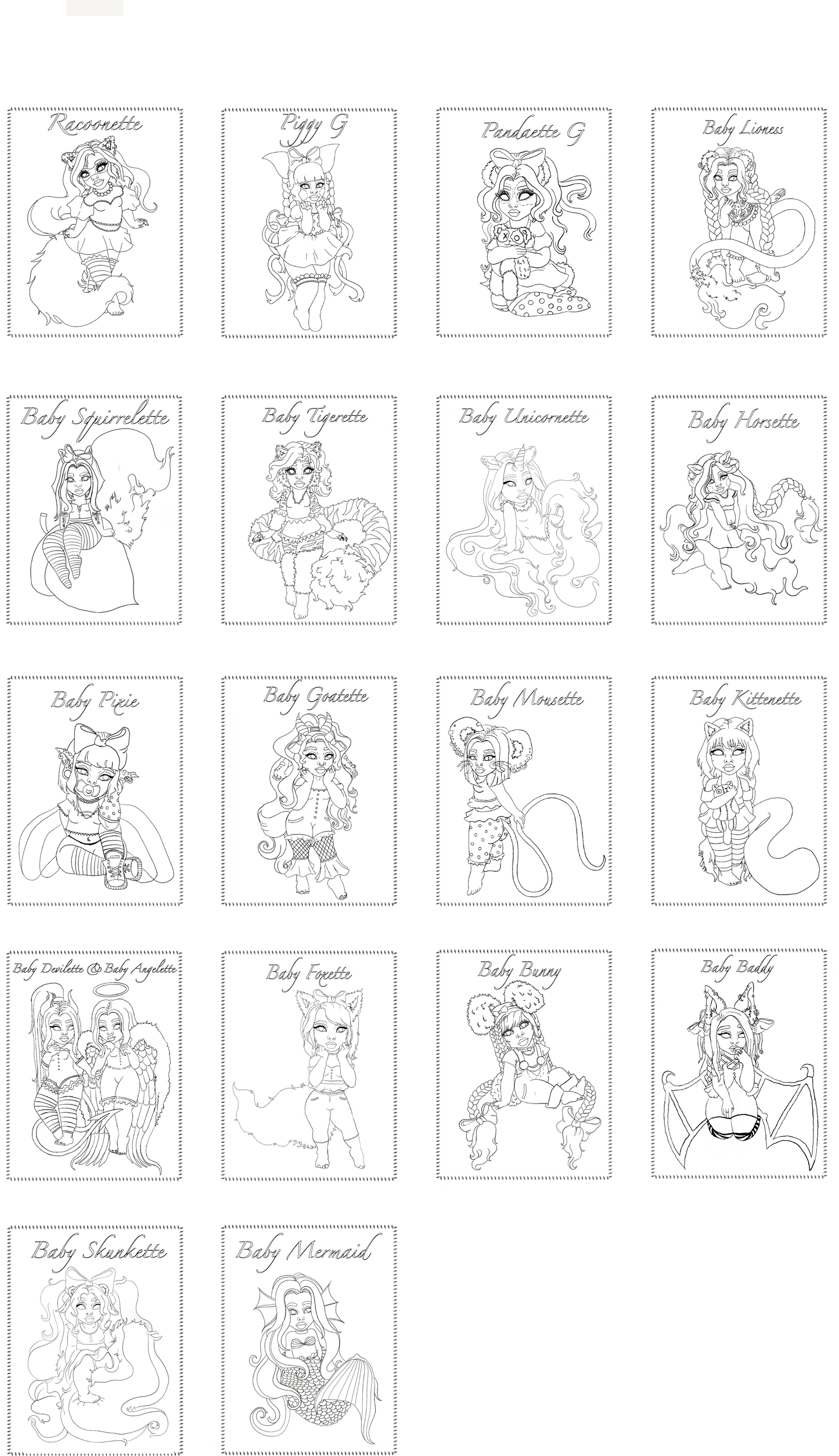 Baby Girlymals Exclusive Coloring Book