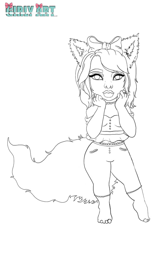 Baby Foxette Coloring Page