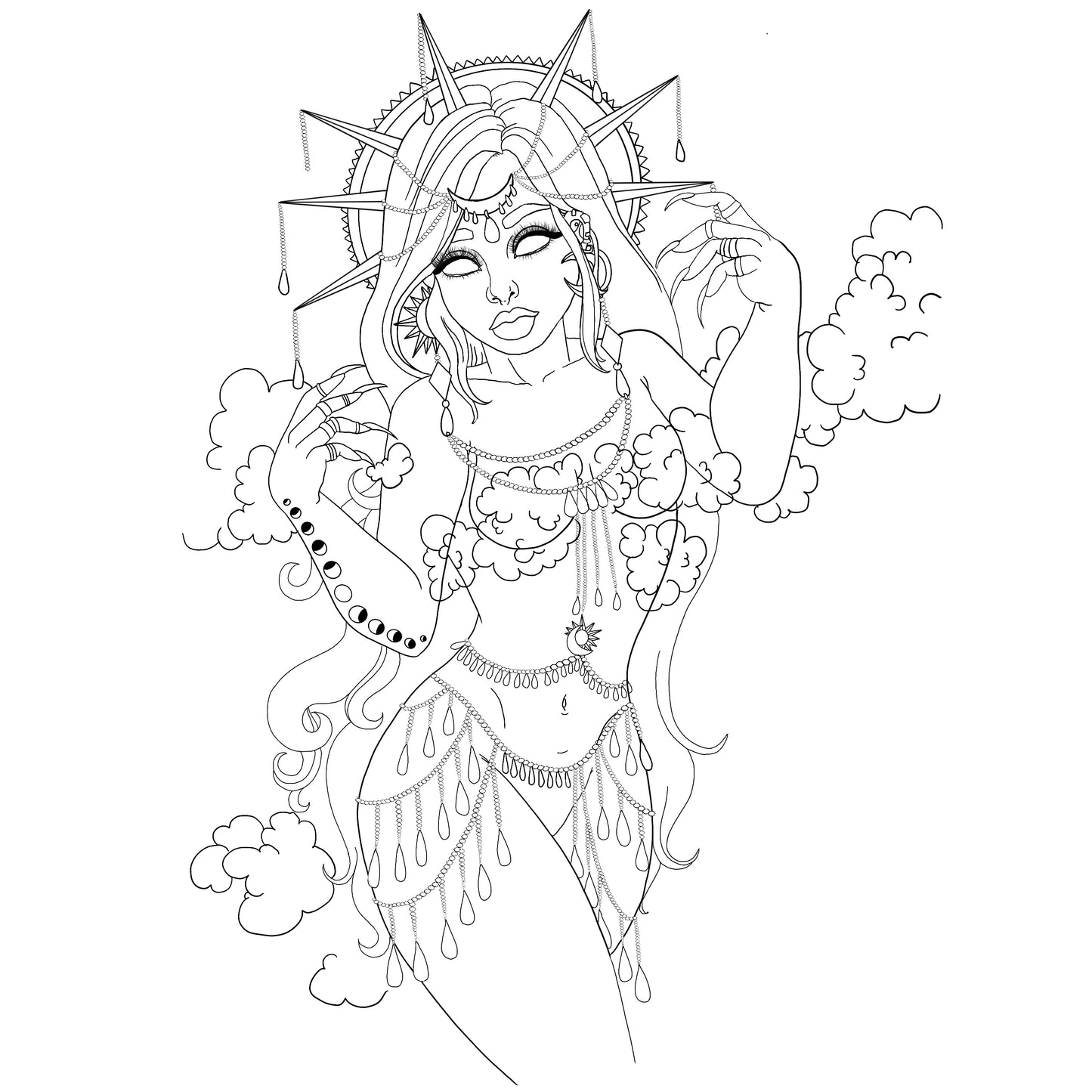 Weather Storm Godess Coloring Page