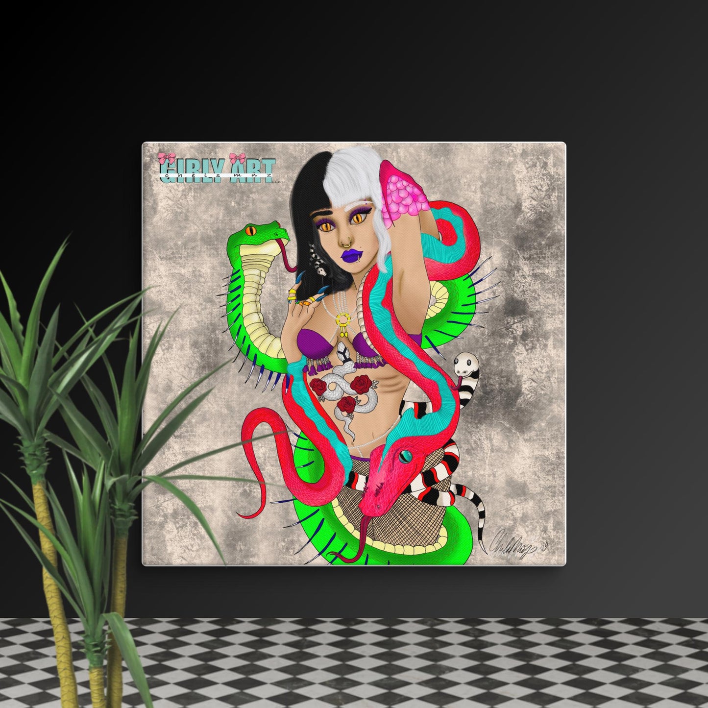 Snake Godess Canvas