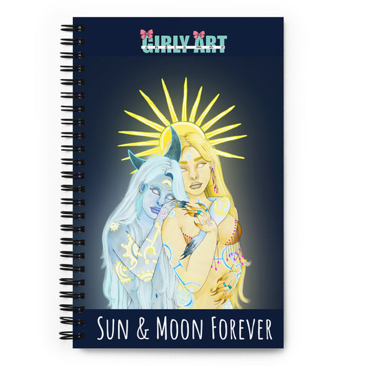 Sun & Moon Spiral notebook